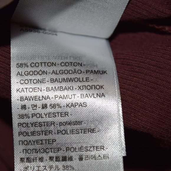 Levi's Sierra Long Sleeve Rib Knit Henly Burgandy M  NWOT - Picture 11 of 11